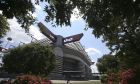 A view of  the San Siro stadium, in Milan, Italy, Monday, May 16, 2016. The Champions League final between Real Madrid and Atletico Madrid will be held at the legendary soccer stadium of AC and Inter Milan, on Saturday, May 28, 2016. (AP Photo/Luca Bruno)