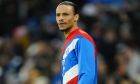 Bayern's Leroy Sane checks the field prior the Champions League quarterfinal, first leg, soccer match between Manchester City and Bayern Munich at the Etihad stadium in Manchester, England, Tuesday, April 11, 2023. (AP Photo/Jon Super)