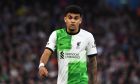 Liverpool's Luis Diaz during the English Premier League soccer match between Aston Villa and Liverpool at Villa Park in Birmingham, England, Monday, May 13, 2024. (AP Photo/Rui Vieira)