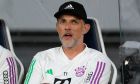 Bayern Munich's manager Thomas Tuchel waits for the start of a friendly soccer match against Kawasaki Frontale at the National Stadium in Tokyo, Japan, Saturday, July 29, 2023.(AP Photo/Shuji Kajiyama)