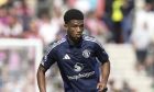 Manchester United's Amad Diallo during the English Premier League soccer match between Southampton and Manchester United at St. Mary's stadium in Southampton, England, Saturday, Sept. 14, 2024. (AP Photo/Alastair Grant)