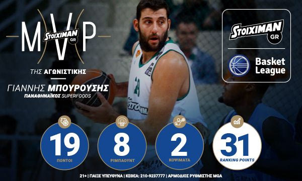 Stoiximan.gr MVP της 6ης αγωνιστικής o Γιάννης Μπουρούσης!